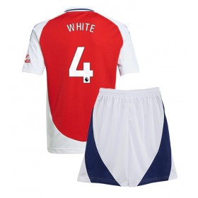 Arsenal Ben White #4 Hjemme skjorte til barn 2024-25 Kortermet (+ korte bukser)